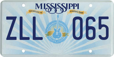 MS license plate ZLL065
