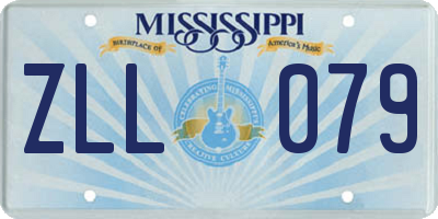 MS license plate ZLL079
