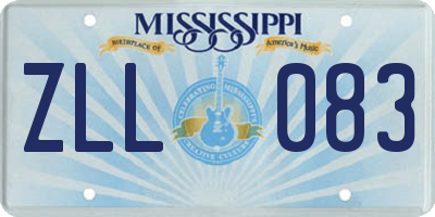 MS license plate ZLL083