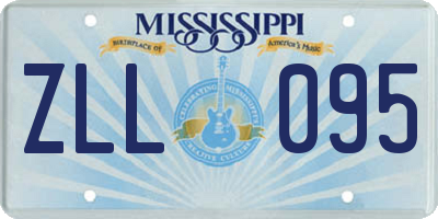 MS license plate ZLL095