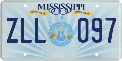 MS license plate ZLL097