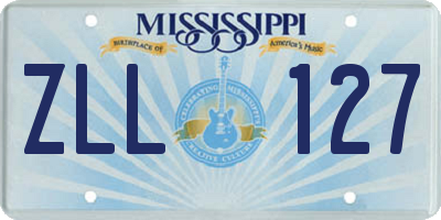 MS license plate ZLL127
