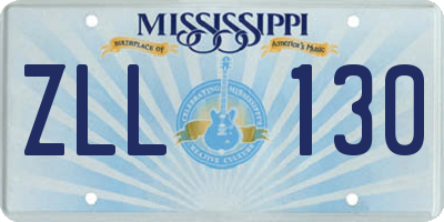 MS license plate ZLL130