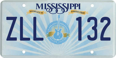 MS license plate ZLL132