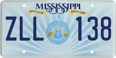 MS license plate ZLL138