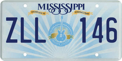 MS license plate ZLL146