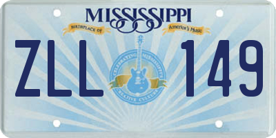 MS license plate ZLL149