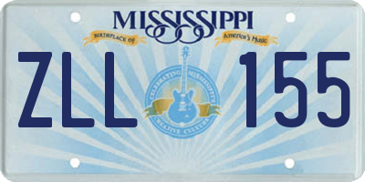 MS license plate ZLL155