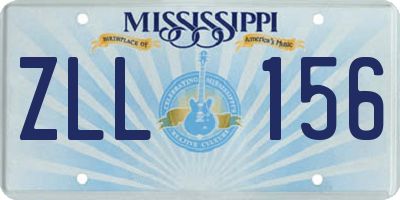 MS license plate ZLL156