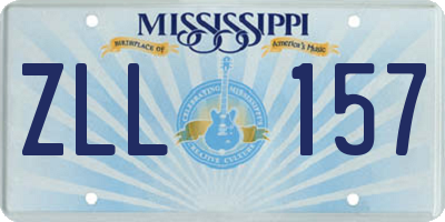 MS license plate ZLL157