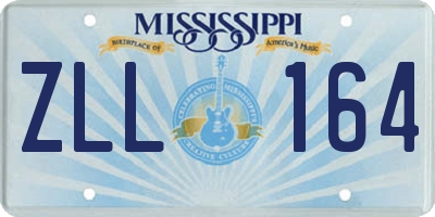 MS license plate ZLL164
