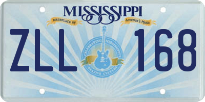 MS license plate ZLL168