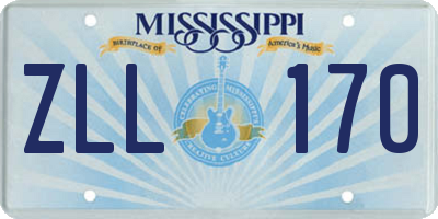 MS license plate ZLL170
