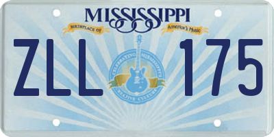 MS license plate ZLL175