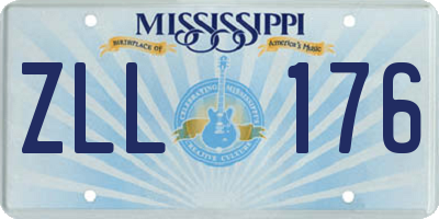 MS license plate ZLL176