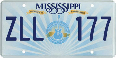 MS license plate ZLL177