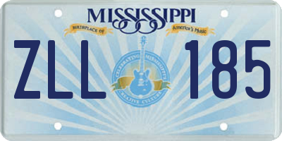 MS license plate ZLL185