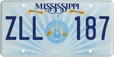 MS license plate ZLL187