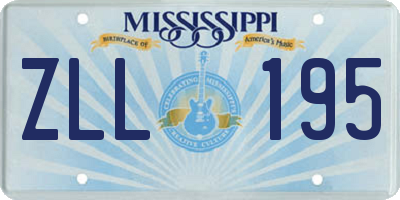 MS license plate ZLL195