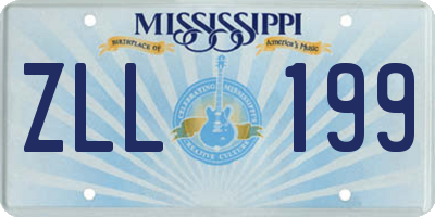 MS license plate ZLL199