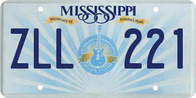 MS license plate ZLL221