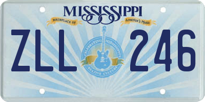 MS license plate ZLL246