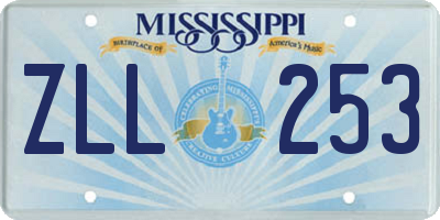MS license plate ZLL253