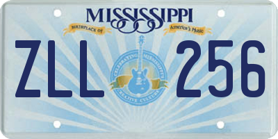 MS license plate ZLL256