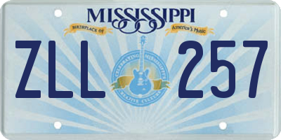 MS license plate ZLL257