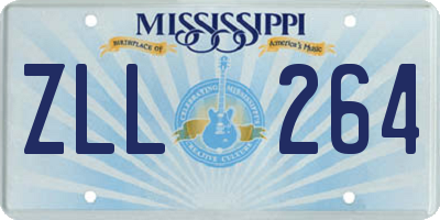 MS license plate ZLL264