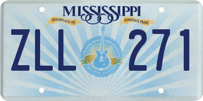 MS license plate ZLL271