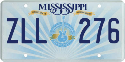 MS license plate ZLL276