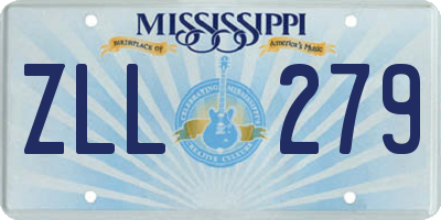 MS license plate ZLL279