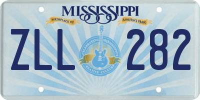 MS license plate ZLL282