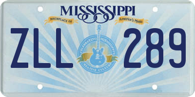 MS license plate ZLL289