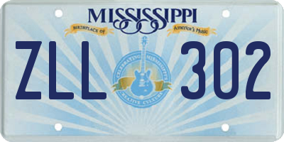 MS license plate ZLL302