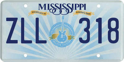 MS license plate ZLL318