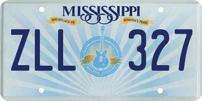 MS license plate ZLL327