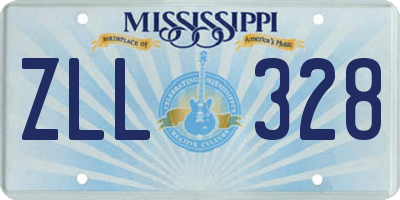 MS license plate ZLL328