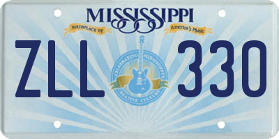 MS license plate ZLL330