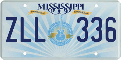 MS license plate ZLL336