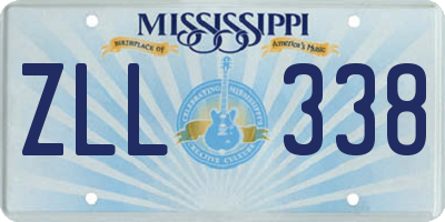 MS license plate ZLL338