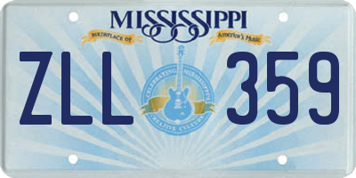 MS license plate ZLL359