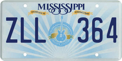 MS license plate ZLL364