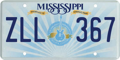 MS license plate ZLL367
