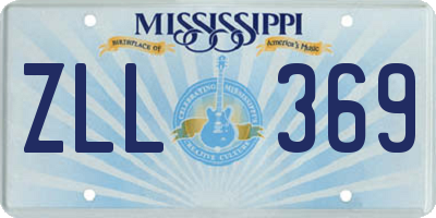 MS license plate ZLL369