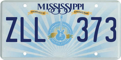 MS license plate ZLL373