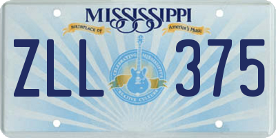 MS license plate ZLL375