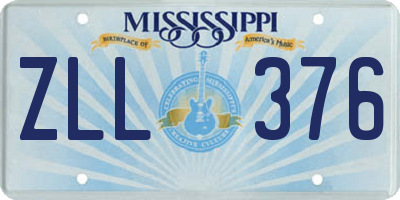 MS license plate ZLL376
