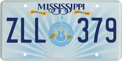 MS license plate ZLL379